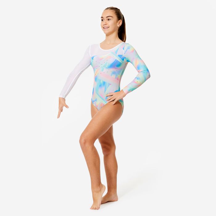 Body Mânecă Lungă cu strasuri Gimnastică - produs resigilat Decathlon