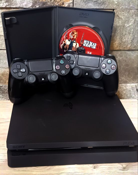 PS4/Playstation 4 Slim 1TB HDD cu +20 jocuri + 2 Controllere Wirelless