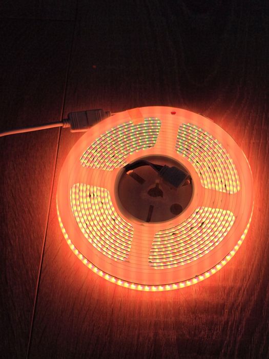 Bandă LED COB RGB + Alb Cald 5M WiFi – 784 LED/m, 24V, Alexa & Google