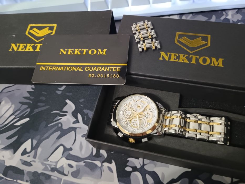 Ceas Nektom Jazz Series - argint/aur - impecabil