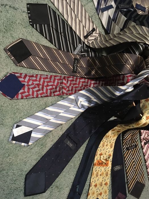 12 луксозни вратовръзки Kenzo Azzaro Zara Celio 100% коприна