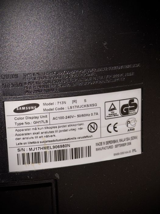 Монитор Samsung SyncMaster 710N, компьютерная переферия, компьютер