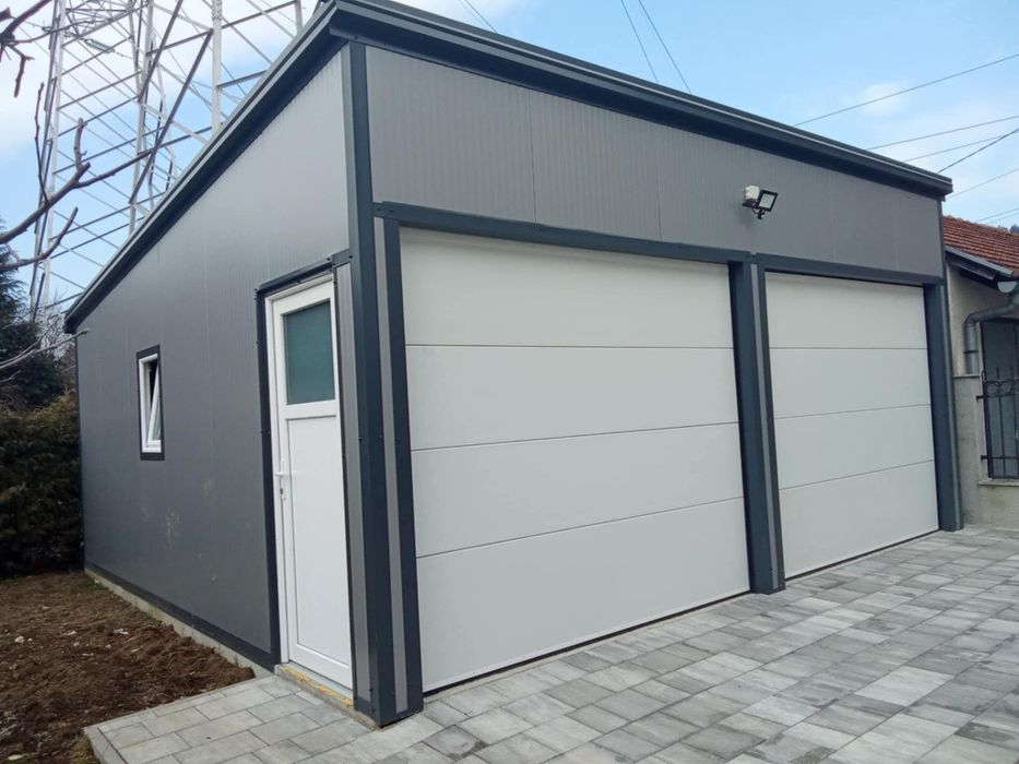 Garaj metalic 3.5 x  6.5 din panouri sandwich