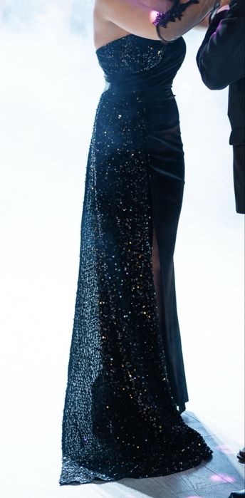 Rochie eleganta din catifea cu paiete