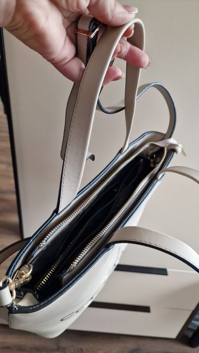 Чанта кожена Calvin Klein