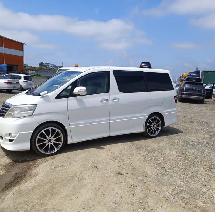 Диски R20 с шинами на Alpard Estima