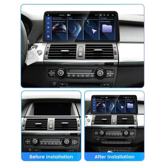 Navigatie Bmw X5 X6 E70 E71 Android 14 4/8 GB RAM Carplay Sim + Camera