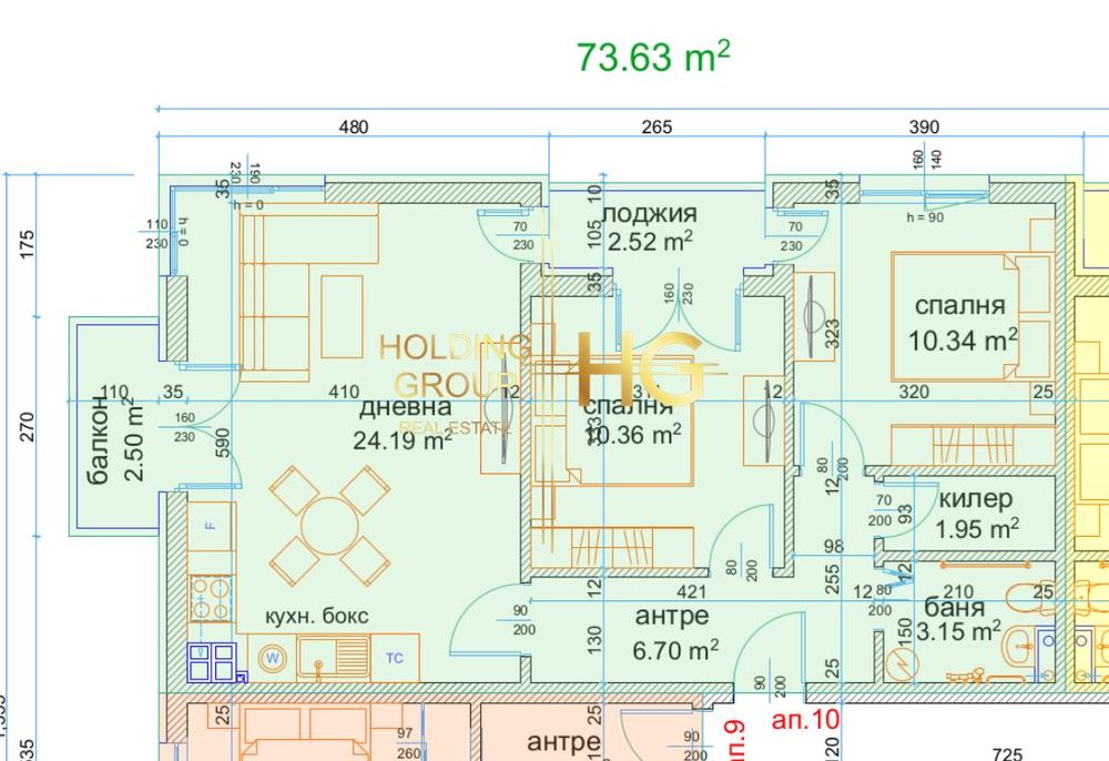 Продава се Тристаен апартамент в Варна, м-т Пчелина - 82 кв.м за 1524 €/кв.м - Снимка #3