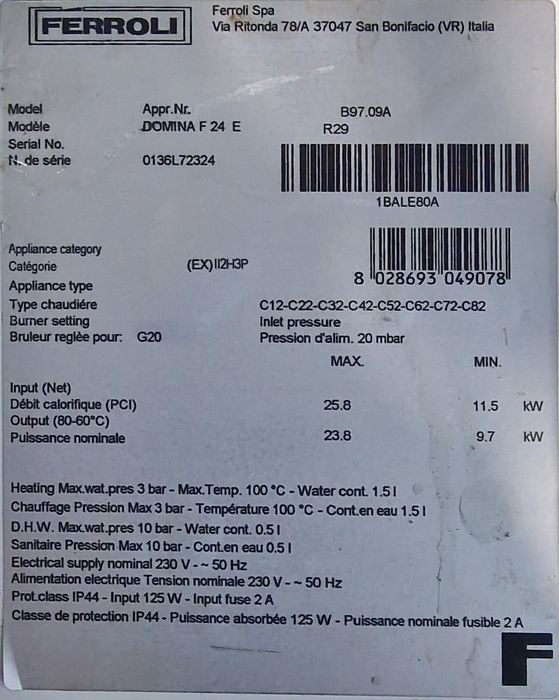 Placa electronica principala centrala termica Ferroli Domina F 24 E