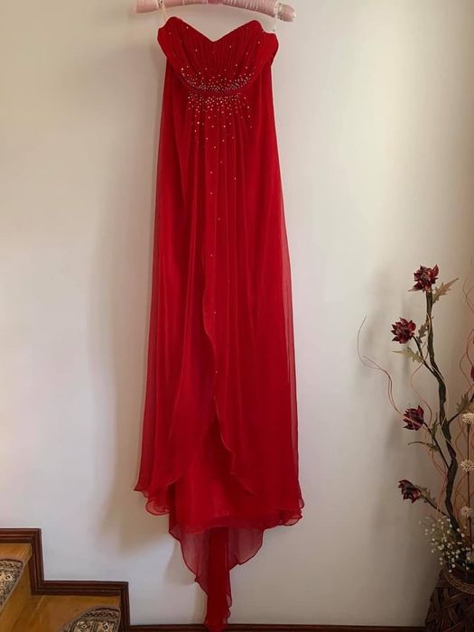 Rochie de mătase naturală cu cristale Swarowski