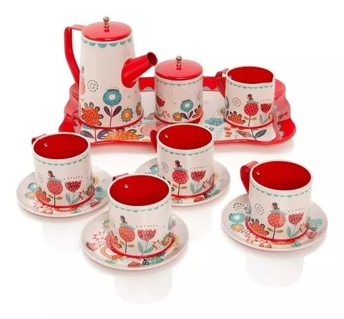 Игрушечный чайная сервиз набор металлический