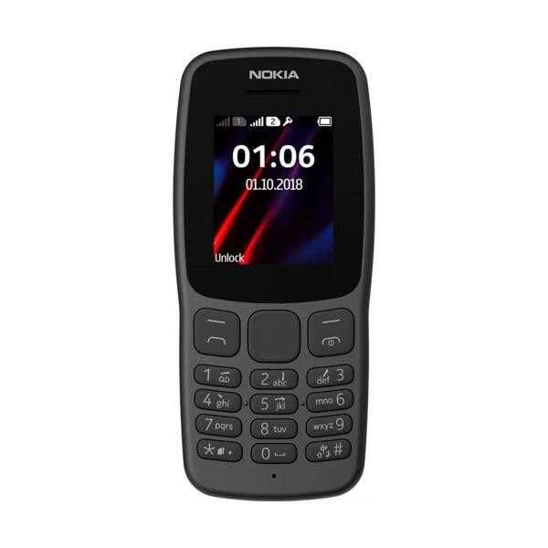 Telefon mobil Nokia 106 Dual SIM Negru