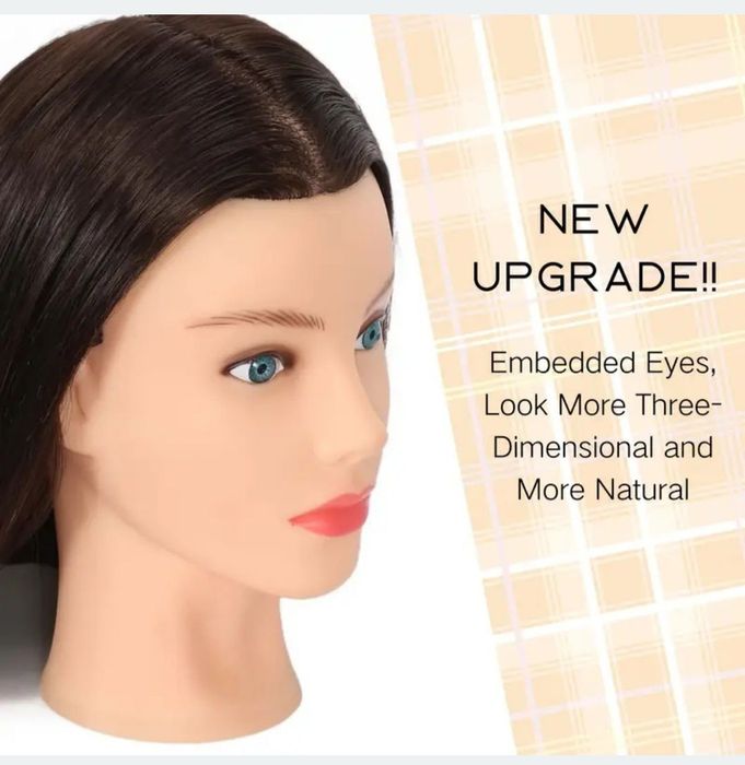 3D Естествено изглеждаща Тренировъчна  фризьорска глава