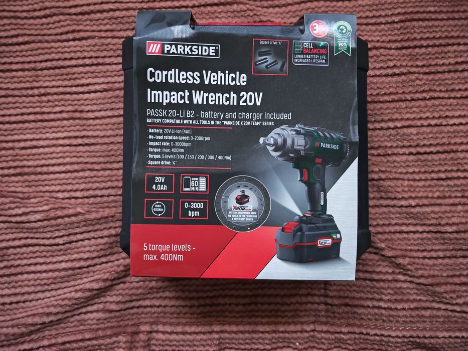 Акумулаторен ударен гайковерт Parkside