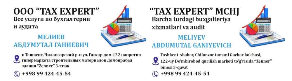 Бухгалтерские и Aудиторские услуги  ( Buxgalter + Auditor )