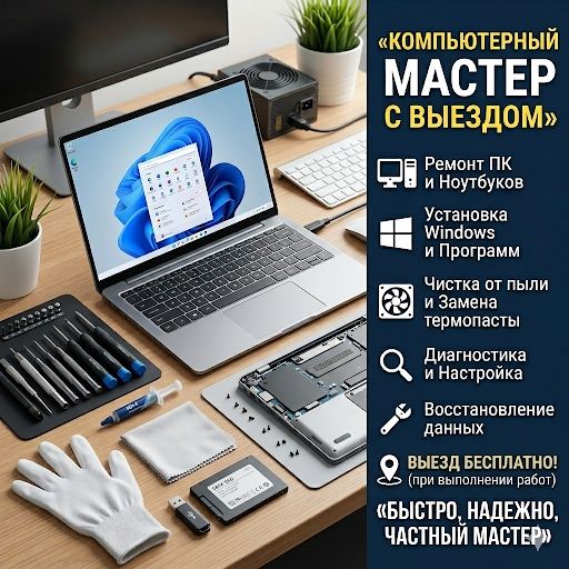 Честный выездной компьютерный мастер в Семее — ремонт за 1 визит