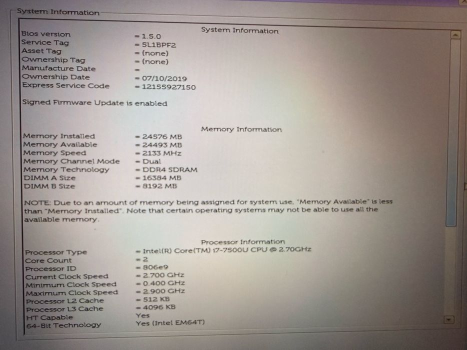 Laptop Dell Inspiron I7