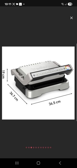 Gratar electric TEFAL OptiGrill 2in1 GC772D30, 9 programe, 2100W