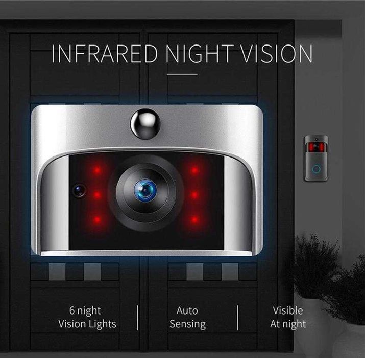 166° HD Смарт Видеодомофон Интерком Злектронен Звънец Wi-Fi Бебефон