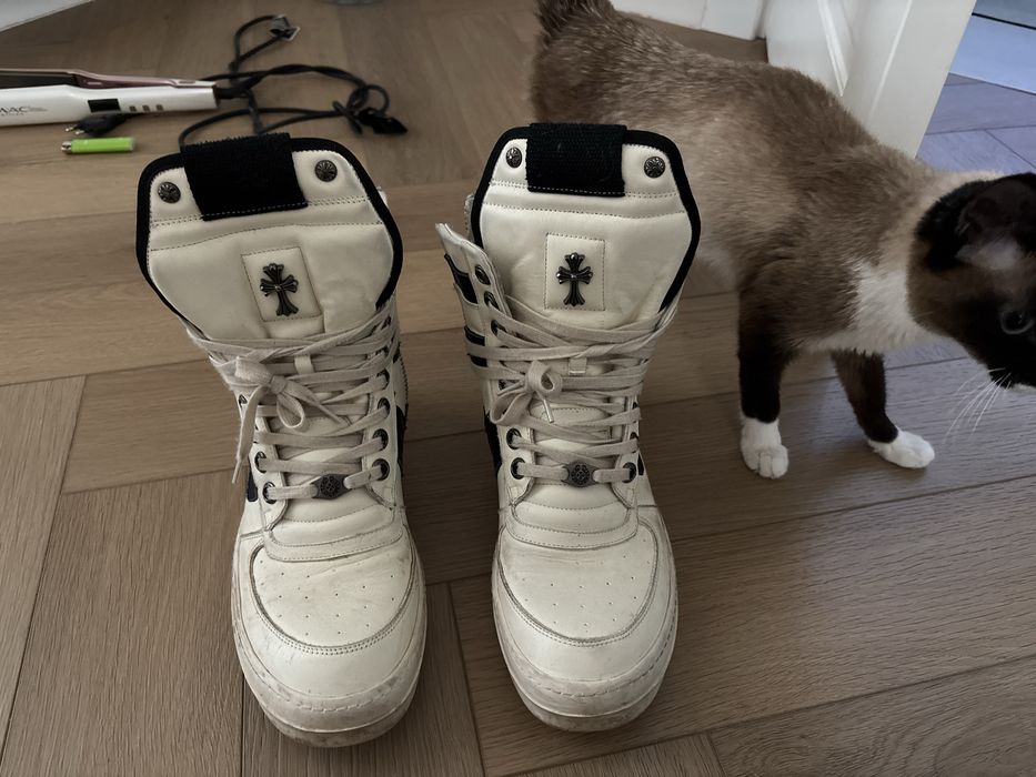 rick owens geobasket chrome hearts