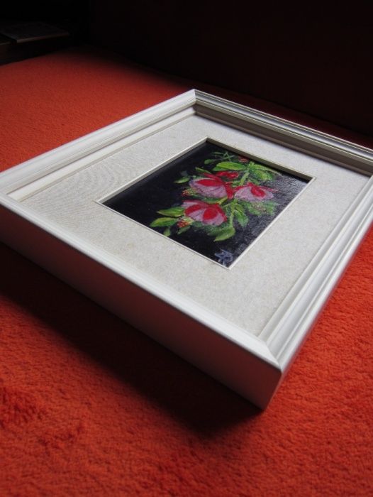 cadou inedit Clopotei tablou pictura ulei, semnat,rama 3D lemn