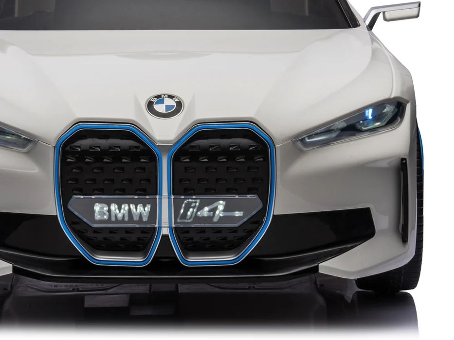 Bmw i4 акумулаторна кола 12v - детска акумулаторна кола, бяла, eva гум