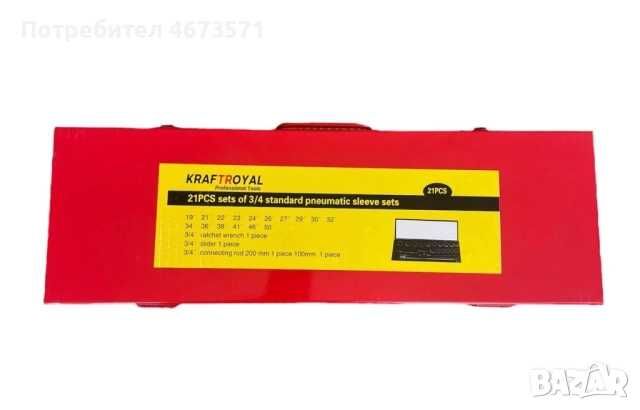 Комплект ударни вложки 3/4 с тресчотка - гедоре