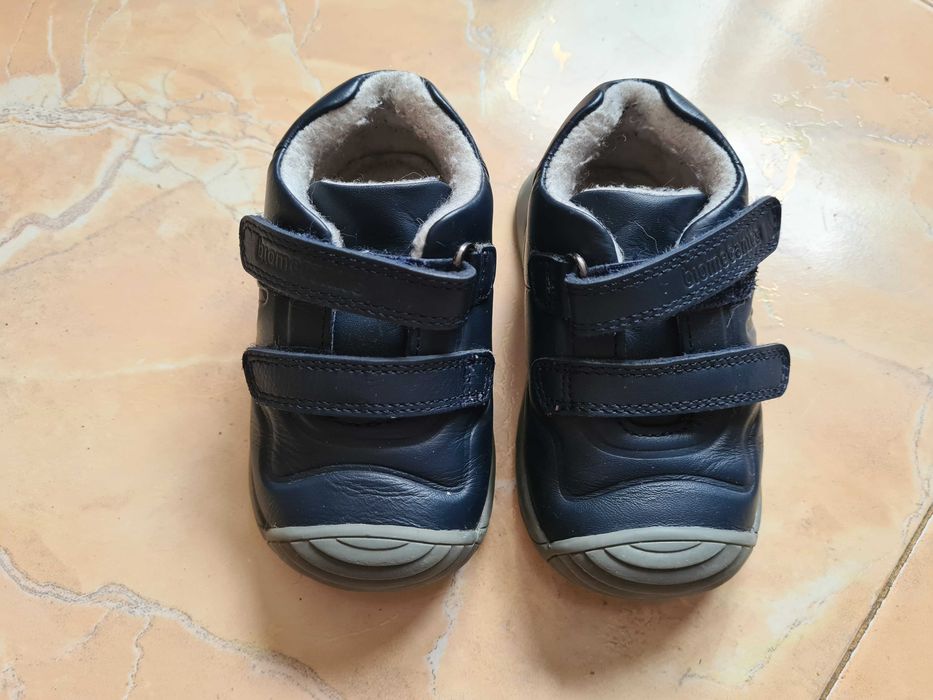 Детски обувки Biomecanics – естествена кожа, номер 20, тъмносини, топла подплата