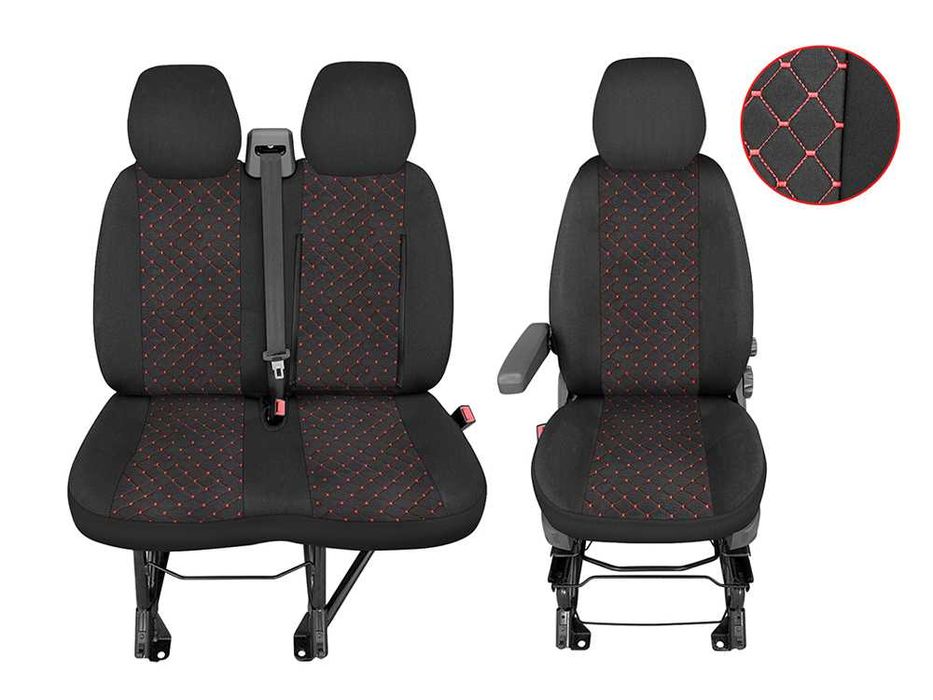 Тапицерия Капитоне за Fiat Ducato 2015+ / Фиат Дукато 2+1 3 цвята