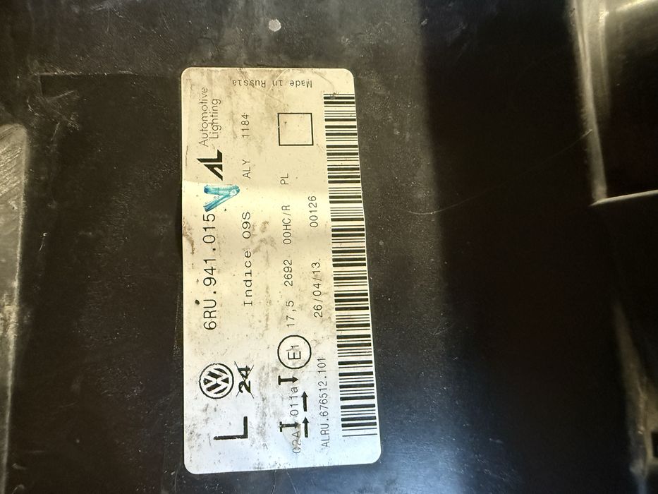 Фары поло 2013-дорест