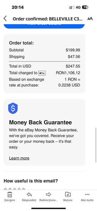 Bocanci 42.5 BELLEVILLE C320 ONE XERO  ultra ușori - Noi