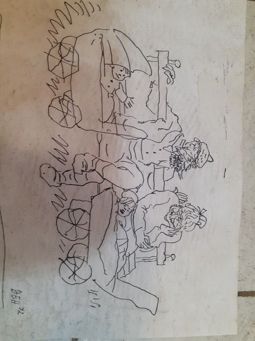 Стари рисунки подписани Стоян Венев,карикатура,картина шарж