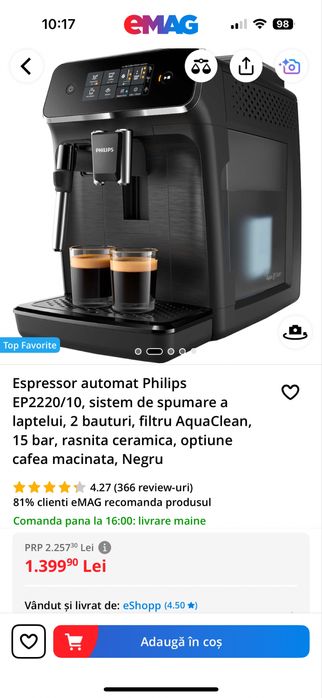 Espressor Philips Series 2200