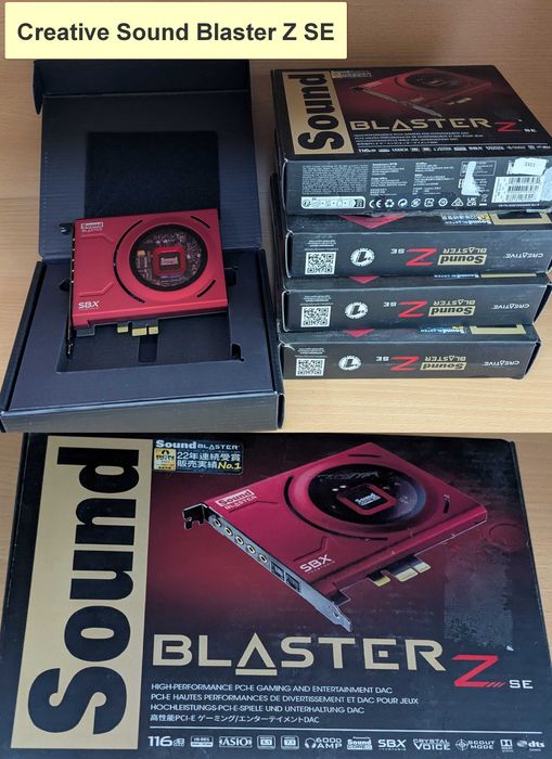 5 модела Creative PCI e звукови карти Audigy FX V2 Audigy RX Sound Blaster Z SE AE 5 Plus AE 7 Разопаковани Продукти с Гаранция