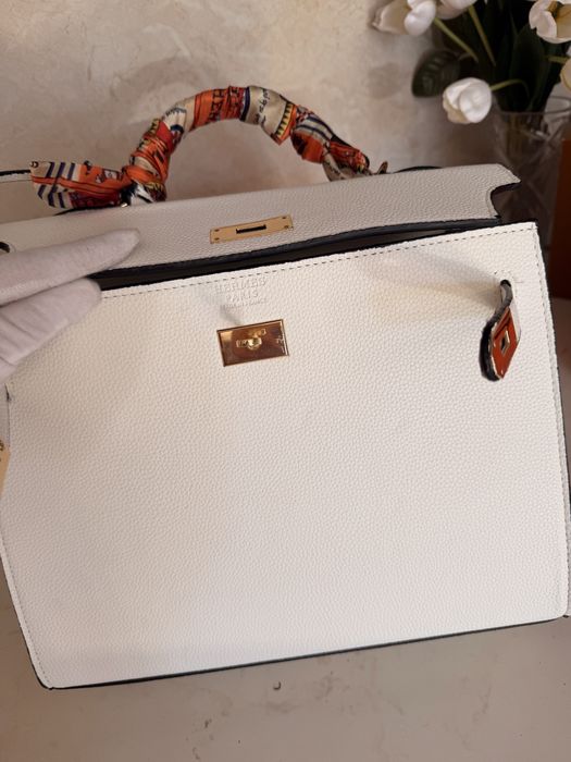 Дамска чанта Hermes Birkin бяла