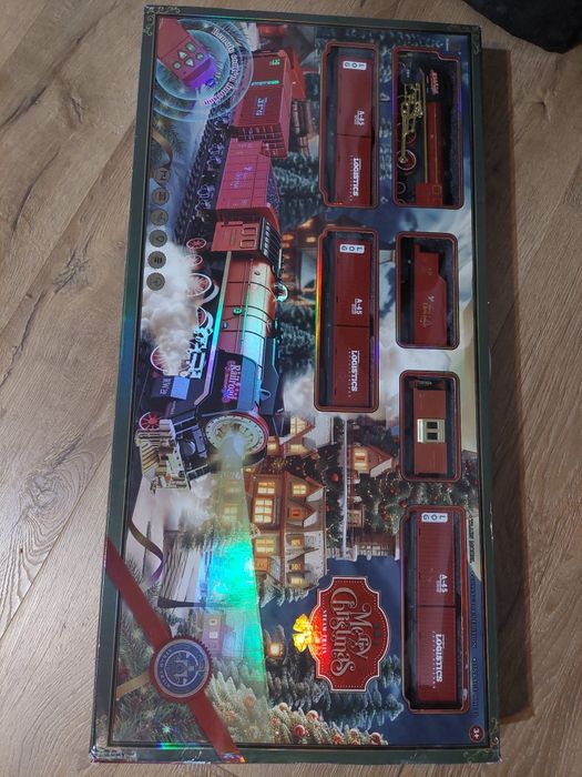 Trenulet Cu Abur / Fum / Sunete/ Locomotiva Merry Christmas/ 216x99 Cm