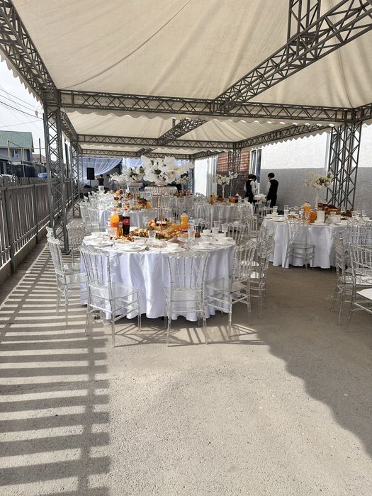 Шатры, столы, стулья, посуда в аренду