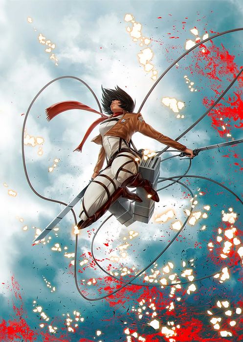 Аниме Постеры формата А3+, Attack On Titan