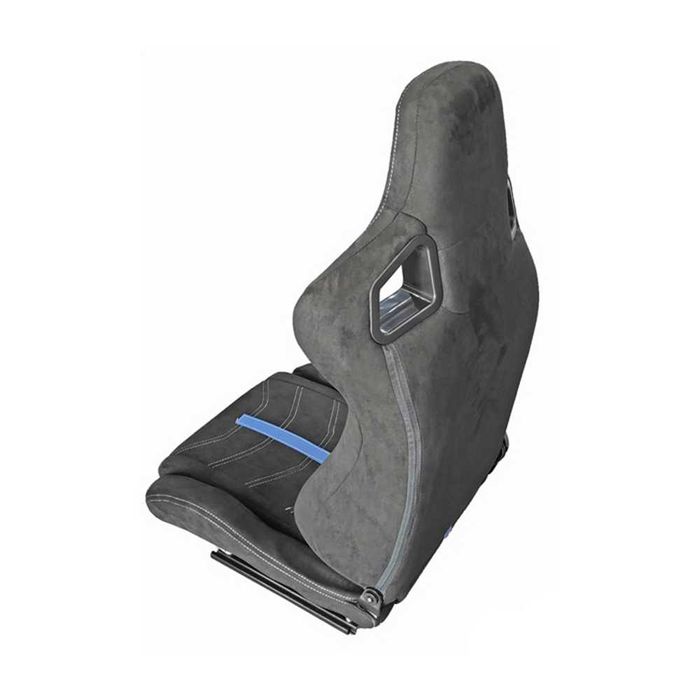Спортни седалки за автомобил, велур, черни/син кант