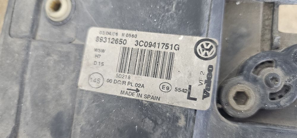 Far xenon europa vw Passat B6