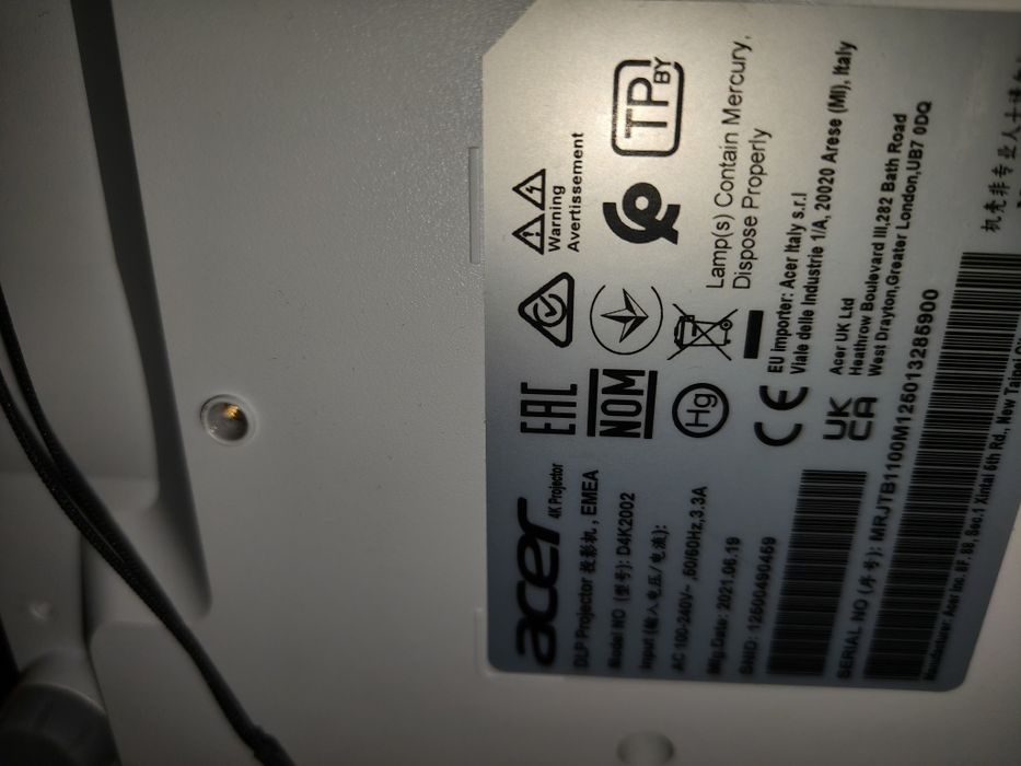 Proiector 4k Acer d4k2002 H6800BDa