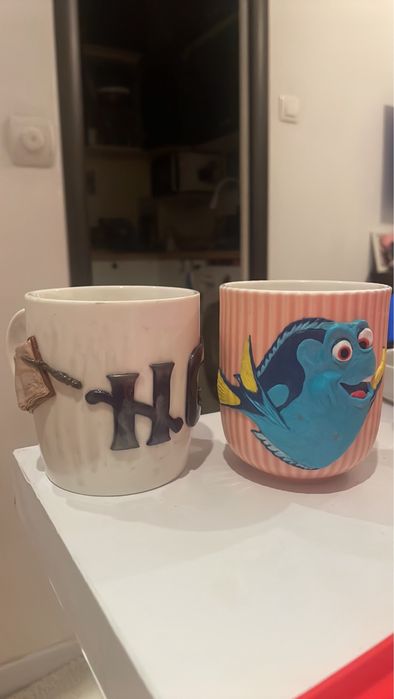 Чаша керамична с декорация от полимерна глина