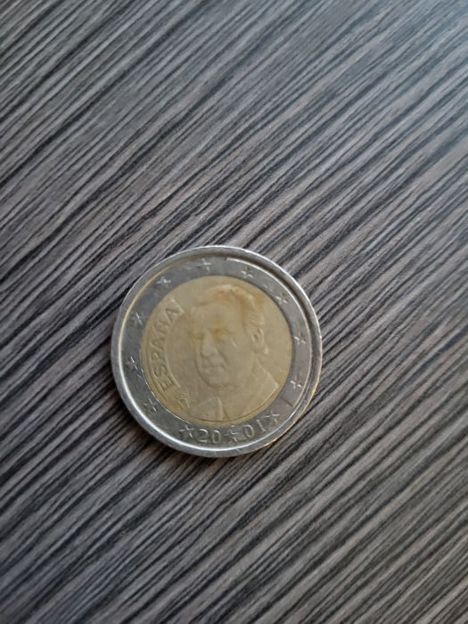 Moneda rara de colecție 2 euro 2001 spaniola