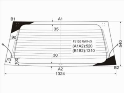 Стекло заднее с обогревом Toyota Land cruiser prado