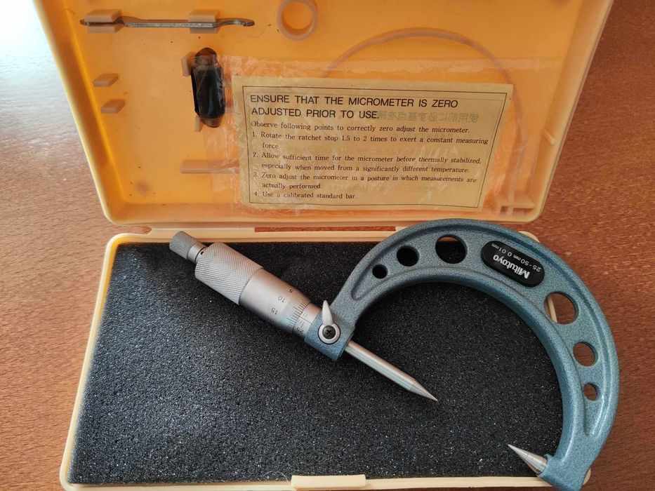 Mitutoyo Микрометър  25-50 с тарелки, Шублер дигитален Mitutoyo