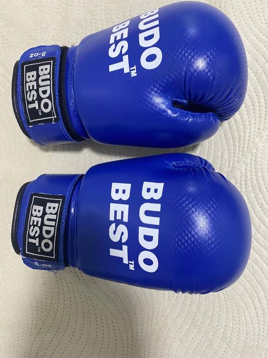 Manusi de box * Albastru * 8 oz * Piele naturala