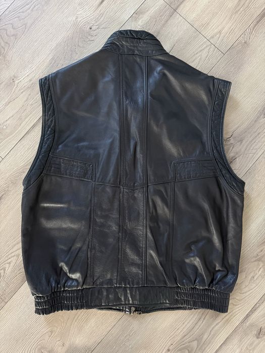 Vesta Piele Naturala DON LAMILLO 90s Negru Barbati | Marime 56 XXL