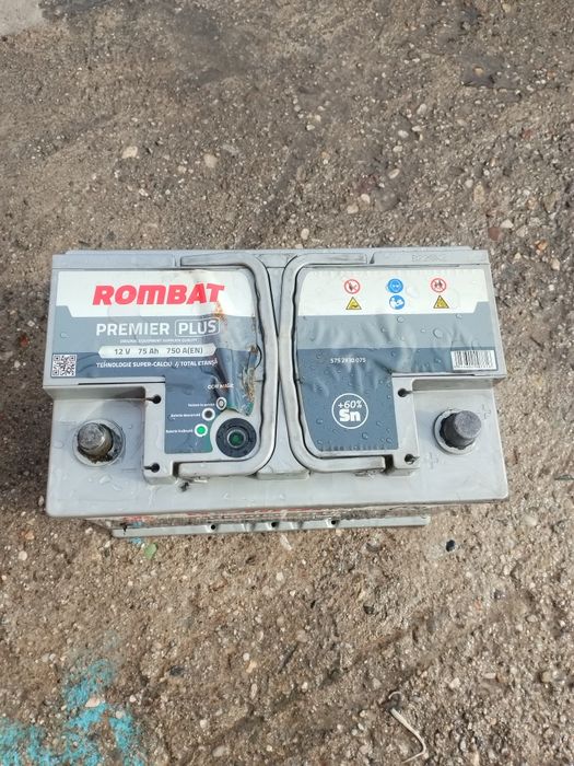 baterie acumulator auto rombat premier  75ah 65 ah match stare perfect