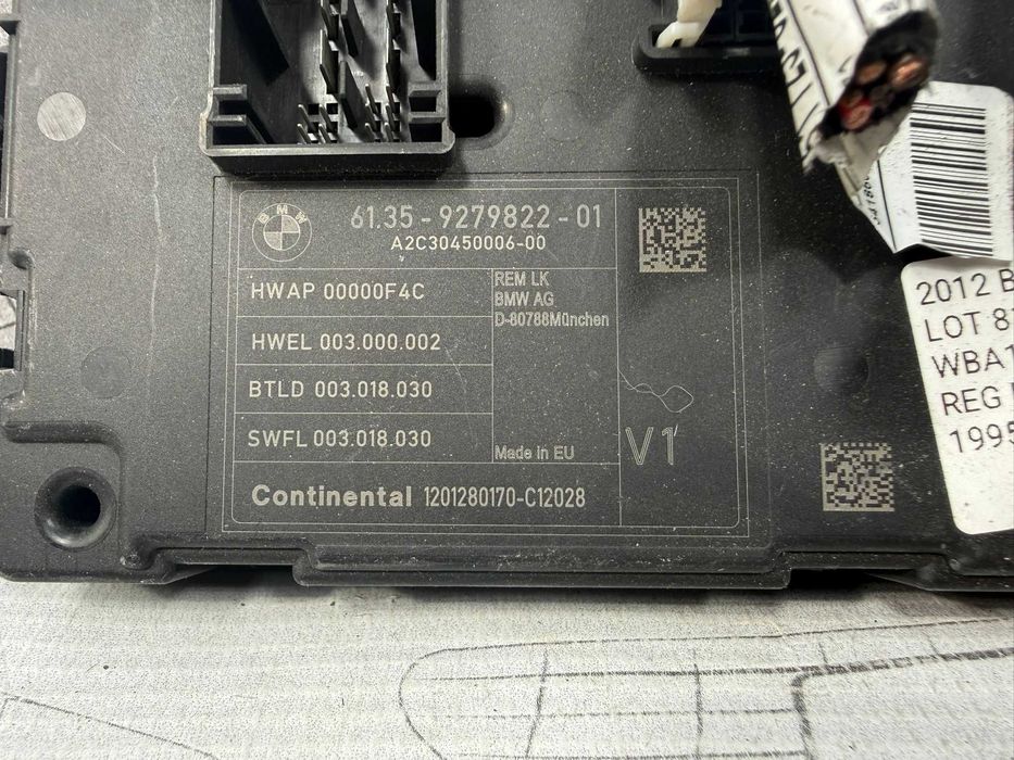 Modul confort REM LK BMW Seria 1 F20 F21 COD: 61359279822 2012 / [2011-2019] / (5B2)