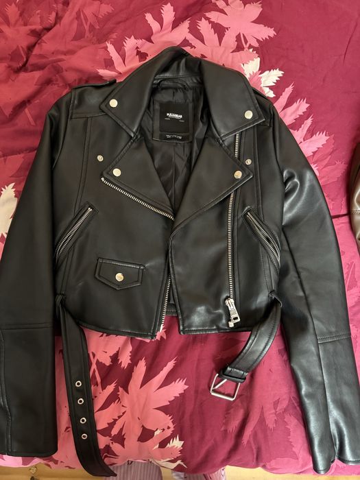 Дамско кожено яке късо Pull&Bear